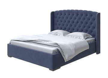 Спальная кровать Dario Classic 160x200, Микровелюр (Manhattan Ночное небо) в Южно-Сахалинске
