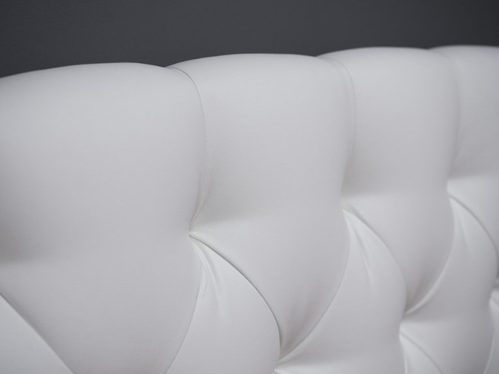 Спальная кровать Dario Slim 160x200, Экокожа (Белый) в Южно-Сахалинске - изображение 2