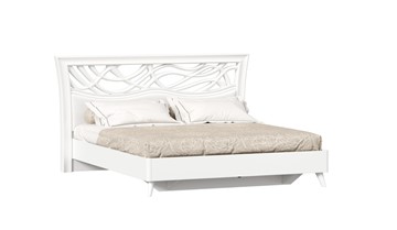 Двуспальная кровать Джулия 1800 с кроватным основанием, Белый в Южно-Сахалинске