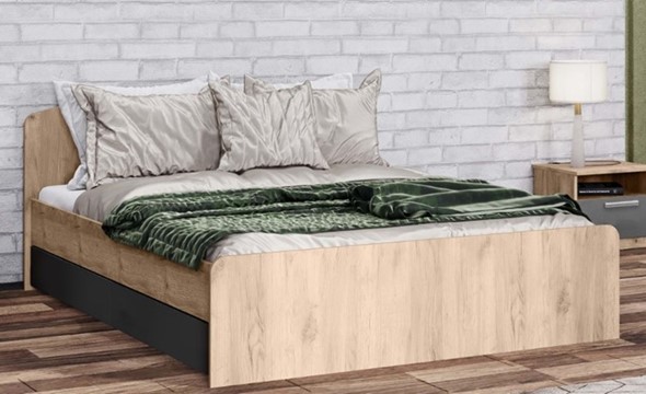 Двуспальная кровать Эконика 1600х2000 с низкой ножной спинкой в Южно-Сахалинске - изображение