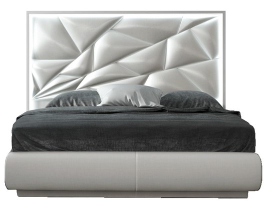 Кровать спальная FRANCO KIU 1242 с LED подсветкой изголовья (180х200) в Южно-Сахалинске - изображение