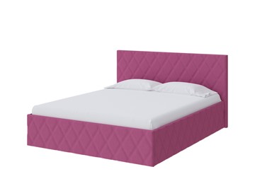 Кровать в спальню Fresco 140х200, Рогожка (Savana Berry (фиолетовый)) в Южно-Сахалинске