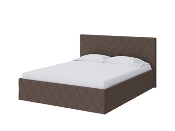 Кровать в спальню Fresco 160х200, Рогожка (Savana Chocolate (шоколад)) в Южно-Сахалинске