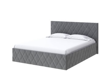 Двуспальная кровать Fresco 160х200, Велюр (Monopoly Британский серый (996)) в Южно-Сахалинске