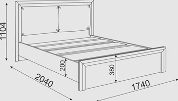 Кровать двуспальная Глэдис М31 (Шимо светлый/Белый текстурный) в Южно-Сахалинске - предосмотр 2