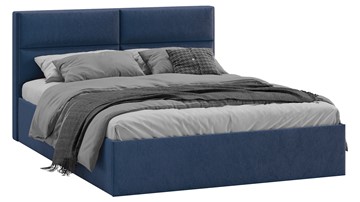 Кровать 2-х спальная Глосс Тип 1 (Микровелюр Wellmart Blue) в Южно-Сахалинске