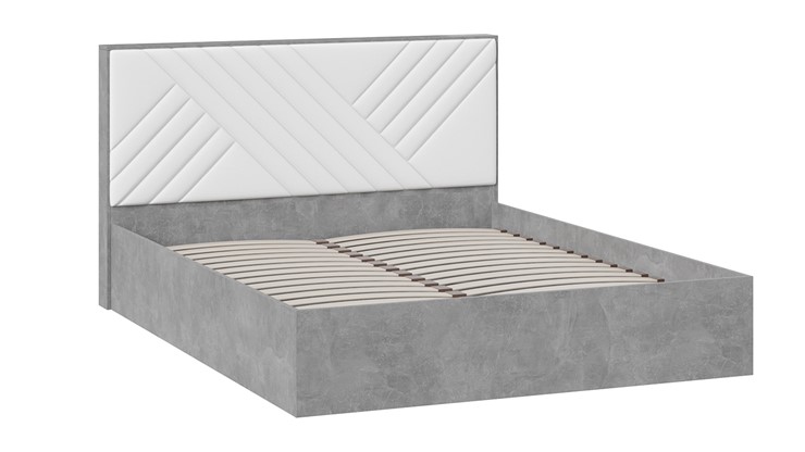 Кровать 2-спальная Хилтон Тип 1 (Ателье светлый/Белый) в Южно-Сахалинске - изображение 1