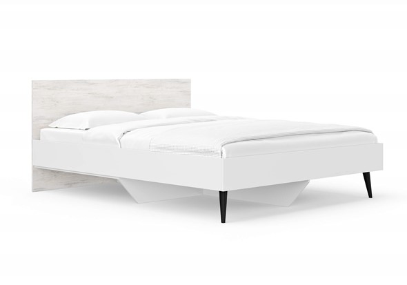 Кровать двуспальная Ines 160х200, Ясмунд (Белый) в Южно-Сахалинске - изображение