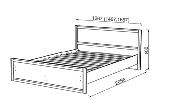 Спальная кровать Камелия, 1400, шимо светлый/белый кожзам в Южно-Сахалинске - предосмотр 1