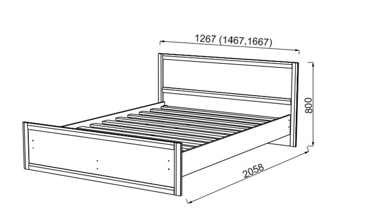 Спальная кровать Камелия, 1400, шимо светлый/белый кожзам в Южно-Сахалинске - изображение 1