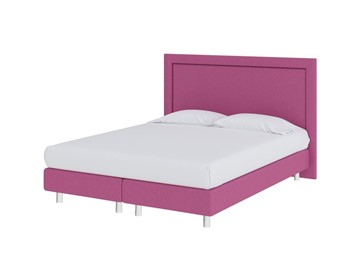 Двуспальная кровать London Boxspring Elite 160х200, Рогожка (Savana Berry (фиолетовый)) в Южно-Сахалинске