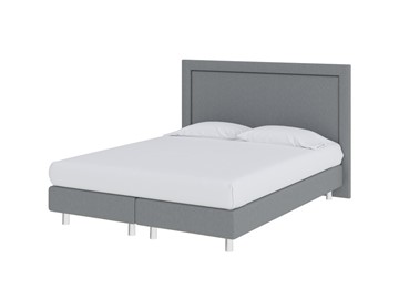 Спальная кровать London Boxspring Elite 160х200, Рогожка (Savana Grey (серый)) в Южно-Сахалинске