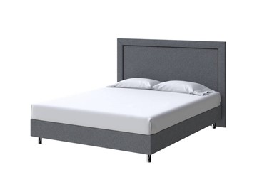Кровать 2-спальная London Boxspring Standart 160х200, Рогожка (Savana Grey (серый)) в Южно-Сахалинске - предосмотр