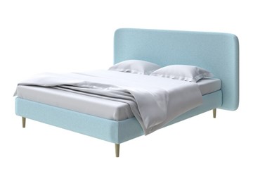 Спальная кровать Lorena 160x200, Велюр (Scandi Cotton 20 Голубой Лед) в Южно-Сахалинске