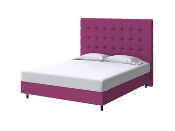 Двуспальная кровать Madrid Boxspring Standart 200х200, Рогожка (Savana Berry (фиолетовый)) в Южно-Сахалинске