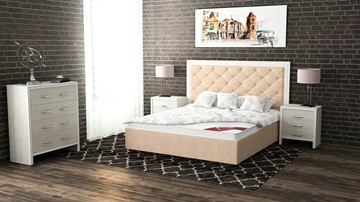 Двуспальная кровать Манхэттен 180х200 (с основанием), с высотой спинки - 130 см в Южно-Сахалинске - предосмотр 5