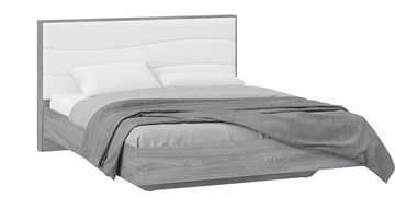 Кровать в спальню Миранда тип 1 (Дуб Гамильтон/Белый глянец) в Южно-Сахалинске