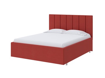 Двуспальная кровать Modern Large 160х200, Велюр (Forest 13 Красный) в Южно-Сахалинске