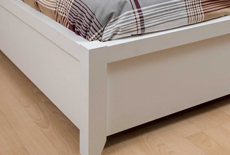 Кровать Норвуд 32 с гибкими ламелями металл, Белый-Орех шоколадный в Южно-Сахалинске - изображение 3