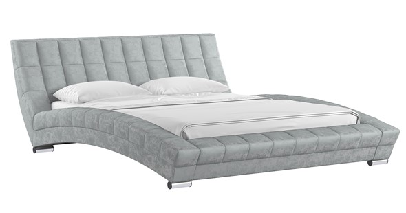 Кровать 2-спальная Оливия 160 арт. Дарлинг грей сандал (светло-серый) с основанием в Южно-Сахалинске - изображение