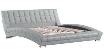Спальная кровать Оливия 180 арт. Дарлинг грей сандал (светло-серый) с основанием в Южно-Сахалинске - предосмотр 2