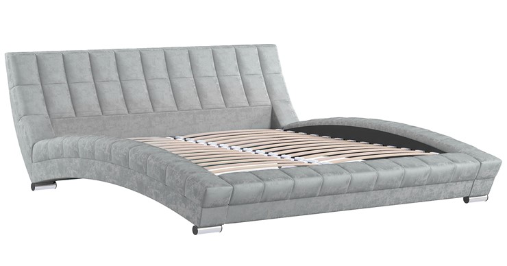 Спальная кровать Оливия 180 арт. Дарлинг грей сандал (светло-серый) с основанием в Южно-Сахалинске - изображение 2