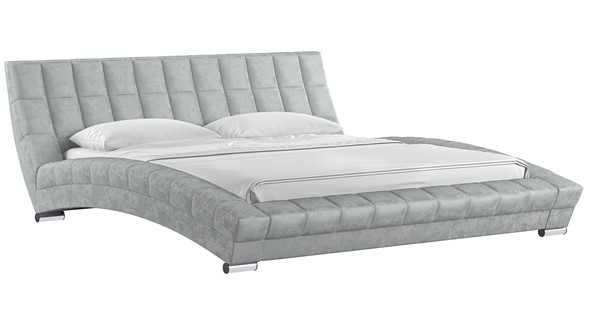 Спальная кровать Оливия 180 арт. Дарлинг грей сандал (светло-серый) с основанием в Южно-Сахалинске - изображение