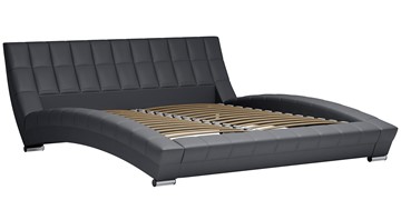 Двуспальная кровать Оливия 180 арт. Марика 485 к/з (серый) с основанием в Южно-Сахалинске - предосмотр 2