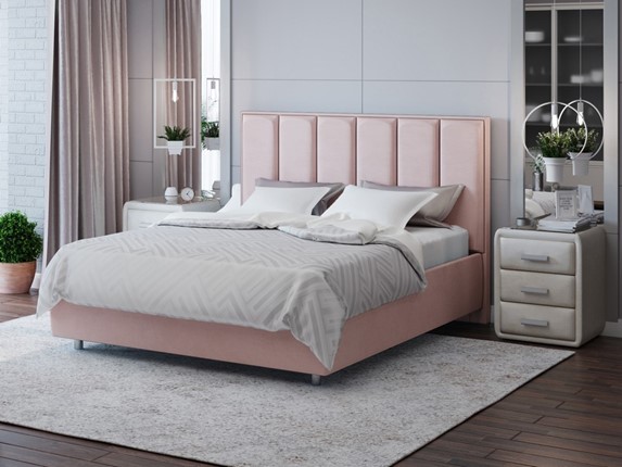 Кровать Routa 180х200, Велюр (Ultra Розовый мусс) в Южно-Сахалинске - изображение