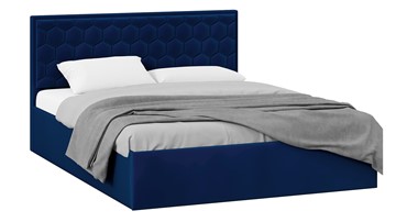 Кровать 2-х спальная с подъемным механизмом Порто (Велюр Confetti Blue) без заглушины в Южно-Сахалинске