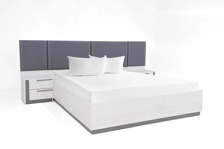 Кровать с подъемным механизмом 2-спальная Винтер-16, винтерберг/темно-серый/спейс графит в Южно-Сахалинске - изображение 5