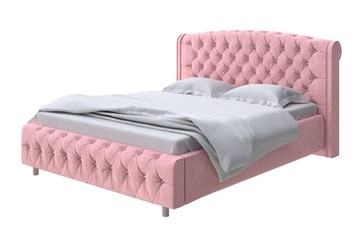 Кровать Salvatore 160x200, Велюр (Casa Жемчужно-розовый) в Южно-Сахалинске