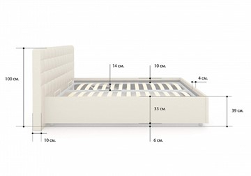 Двуспальная кровать Siena 200х200 с основанием в Южно-Сахалинске - предосмотр 6