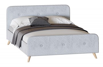 Спальная кровать Сиерра 1600 (с подъемным механизмом и коробом) Аура серый в Южно-Сахалинске - предосмотр