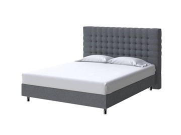 Кровать в спальню Tallinn Boxspring Standart 160х200, Рогожка (Savana Grey (серый)) в Южно-Сахалинске