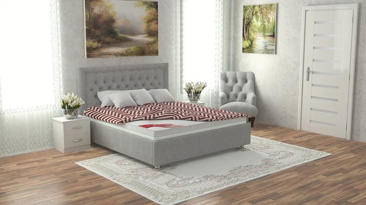 Спальная кровать Аврора 160х200 (с основанием) в Южно-Сахалинске - изображение 8