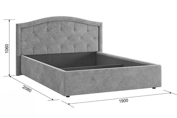 Кровать двуспальная Верона 1,6 крем (экокожа) в Южно-Сахалинске - изображение 3