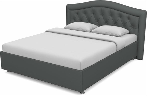 Двуспальная кровать Луиза 1600 с основанием (Nitro Grey) в Южно-Сахалинске - изображение