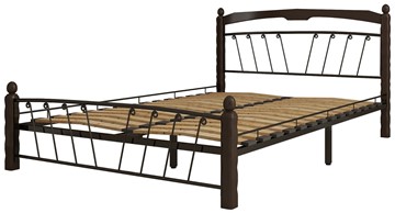 Спальная кровать Муза 1, 1400, черный/шоколад в Южно-Сахалинске - предосмотр 1