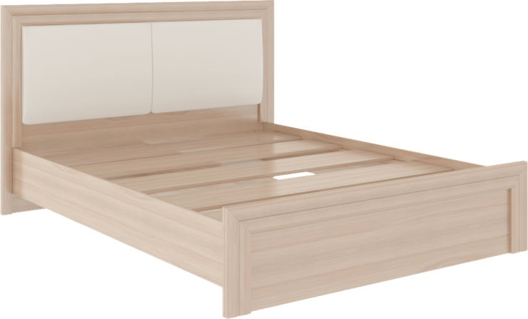 Кровать двуспальная Глэдис М31 (Шимо светлый/Белый текстурный) в Южно-Сахалинске - изображение 1