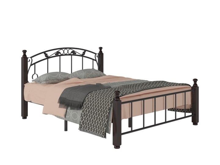 Кровать в спальню Гарда 5, 160х200, черная в Южно-Сахалинске - изображение 1
