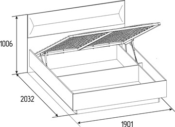 Двуспальная кровать с механизмом Neo 306 Люкс (1800) в Южно-Сахалинске - предосмотр 4