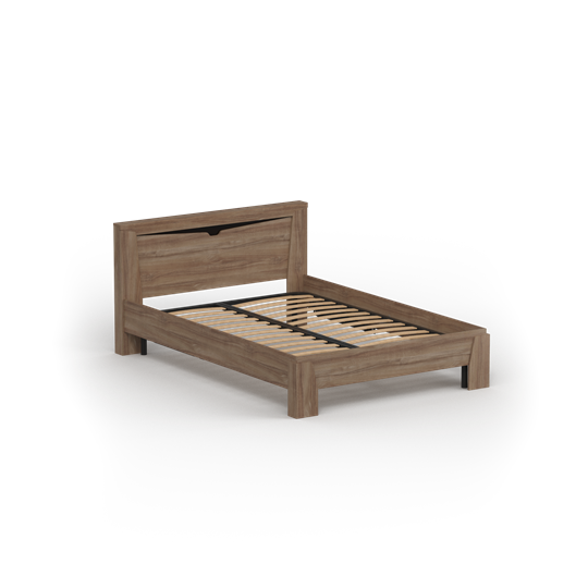 Кровать с основанием Соренто 1400, Дуб стирлинг в Южно-Сахалинске - изображение 1