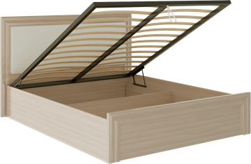 Кровать с механизмом 2-спальная Глэдис М32 (Шимо светлый/Белый текстурный) в Южно-Сахалинске - предосмотр 1