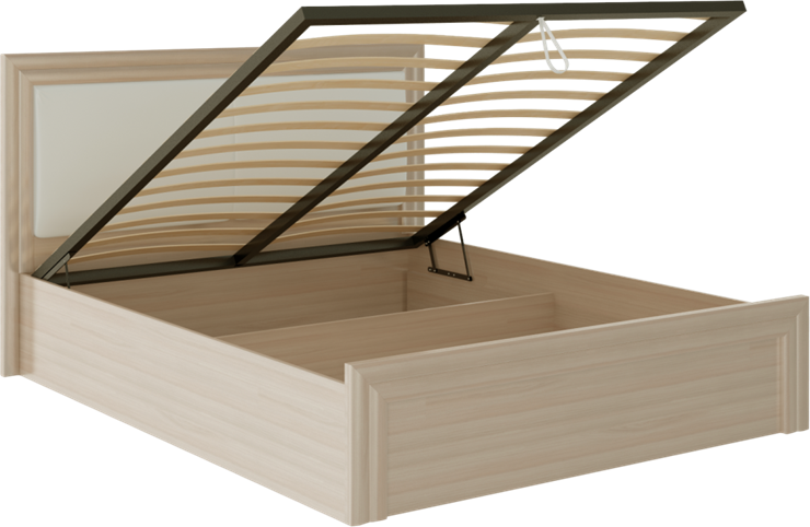 Кровать с механизмом 2-спальная Глэдис М32 (Шимо светлый/Белый текстурный) в Южно-Сахалинске - изображение 1