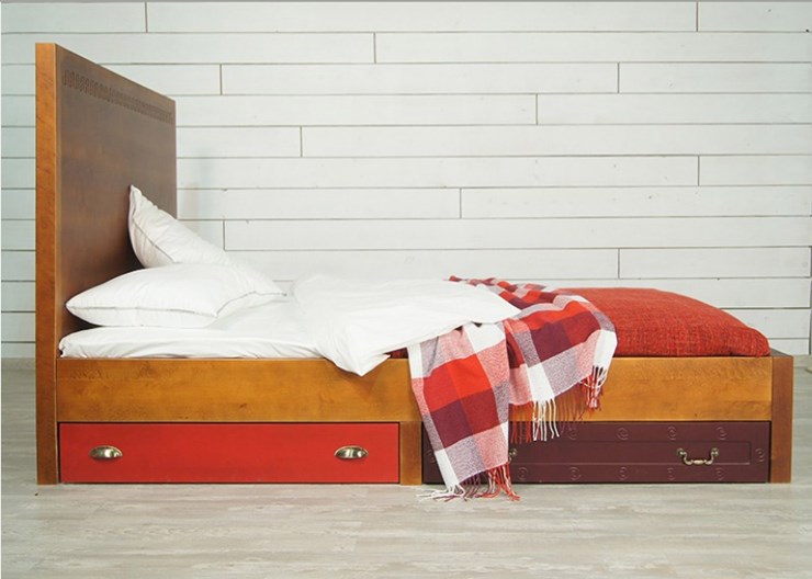 Кровать в спальню Gouache Birch с ящиками (M10516ETG/4) в Южно-Сахалинске - изображение 5