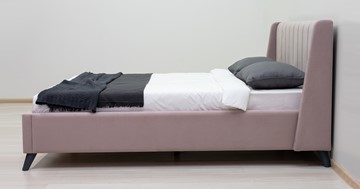 Кровать с механизмом двуспальная Мелисса 160,арт. Тори 45 велюр (ява) + кроватное дно в Южно-Сахалинске - предосмотр 3
