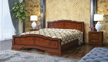 Кровать в спальню Карина-6 (Орех) 160х200 в Южно-Сахалинске