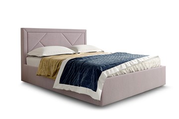 Кровать с механизмом 2-спальная Сиеста1800, Велюр Альба розовый в Южно-Сахалинске