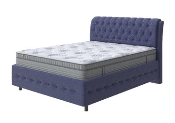 Кровать Como (Veda) 4 Grand 180х200, Рогожка (Firmino Полуночный синий) в Южно-Сахалинске